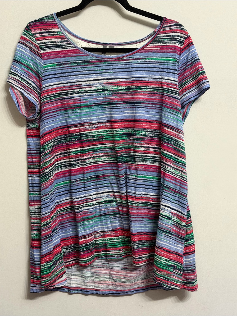 new directions Multicolor Striped Short-Sleeve Tee